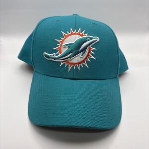 Miami Dolphins Hat Cap Strap Back One Size Mens Teal NFL Football Embroidered